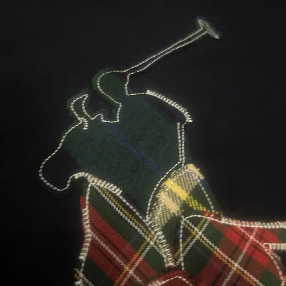 Polo Ralph Lauren Big Pony Tartan XLT Plaid LS T-Shirt Big&Tall Navy NWOT